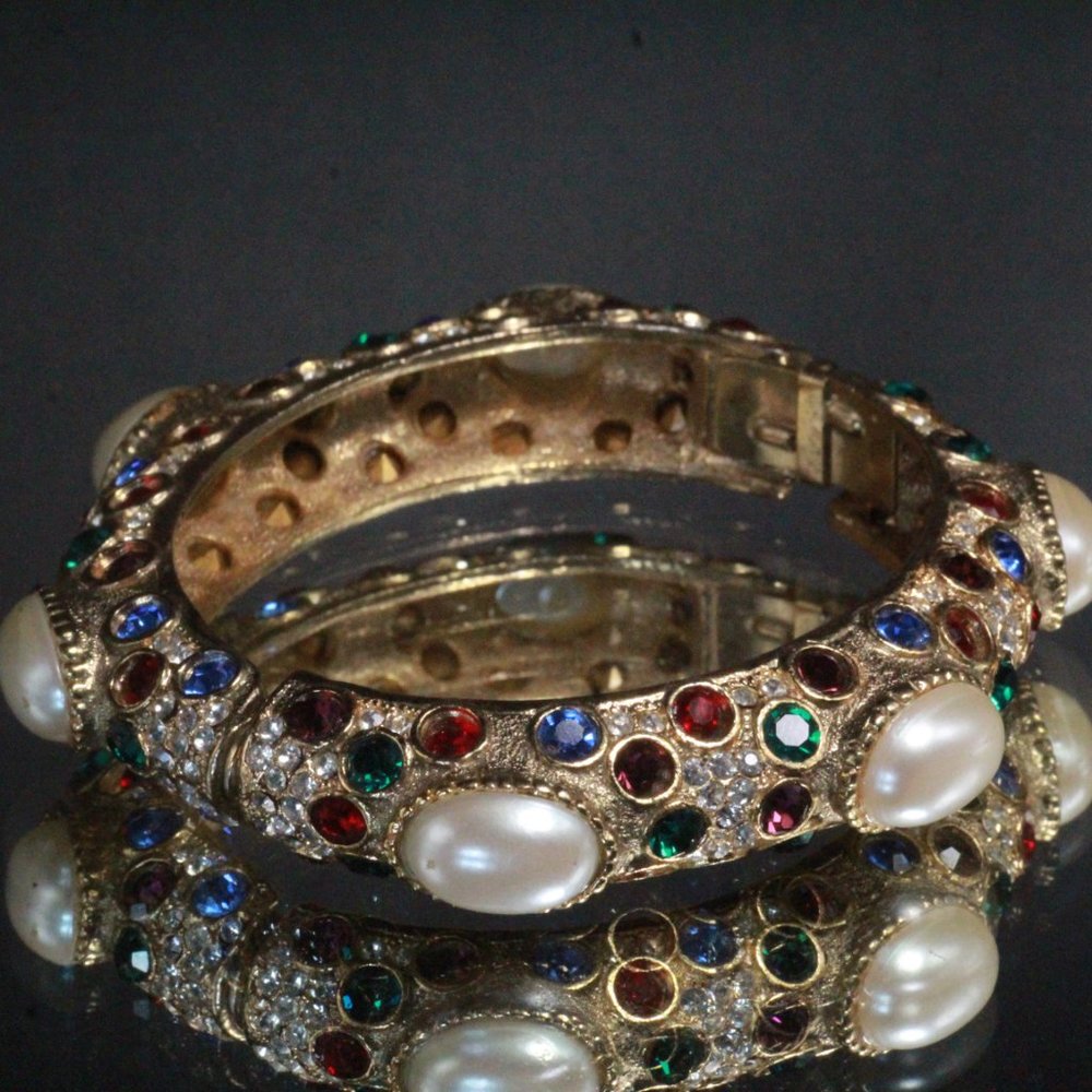 Sphinx Unsigned Runway Couture Multicolor Faux Pe… - image 3